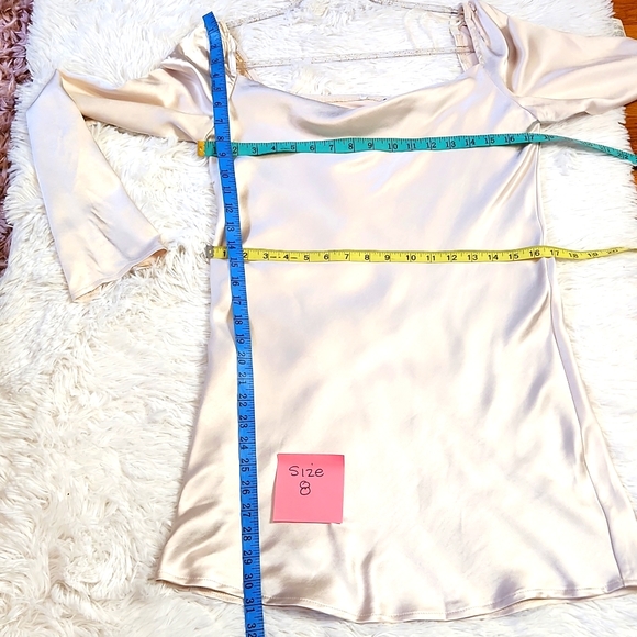 Princess Polly Women's Star Power Mini Dress Champagne Size 8 - Picture 10 of 16